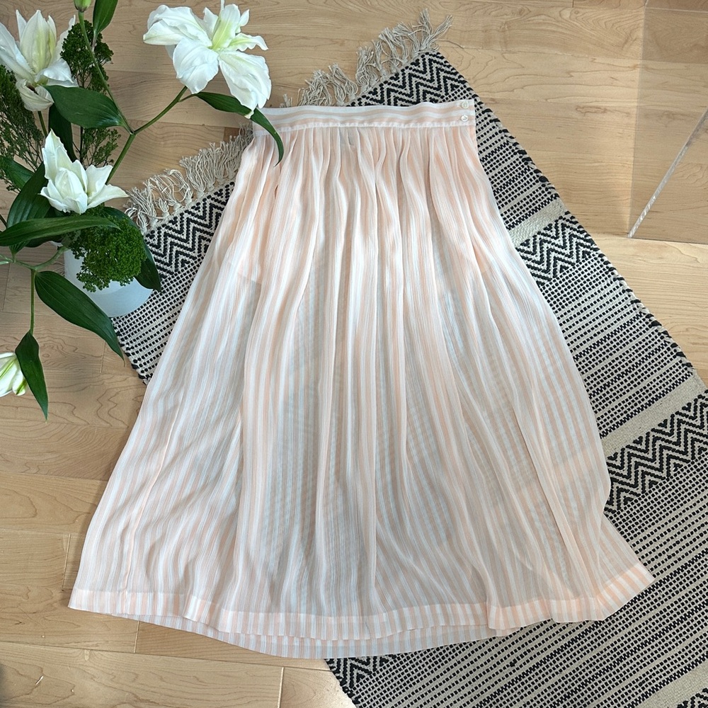 Super Chic Shear Chaus Peach Striped Skirt Set - Picture 6 of 11
